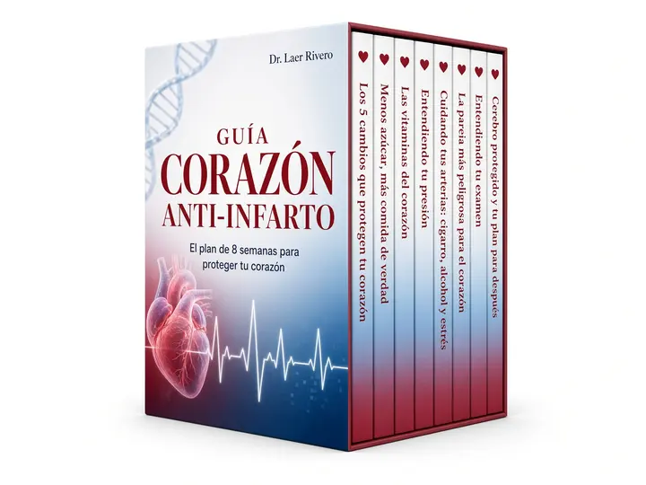 Box do Guia Corazón Anti-Infarto com os 8 módulos